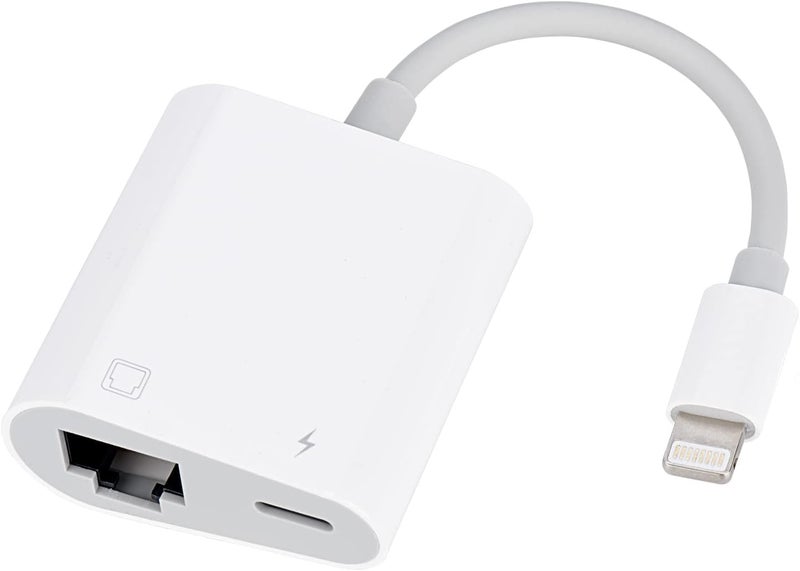 Giochem RJ45 Ethernet Adapter for lPhone[Compatible with Apple MFi Certified],10/100Mbps,Support iOS 15, Ethernet Adapter with Charge Port - Image 1